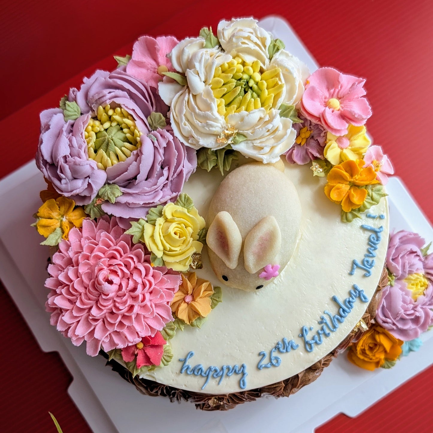 floral cake, flower cake, healthy cake, bunny cake, birthday cake, birthday cake for mom