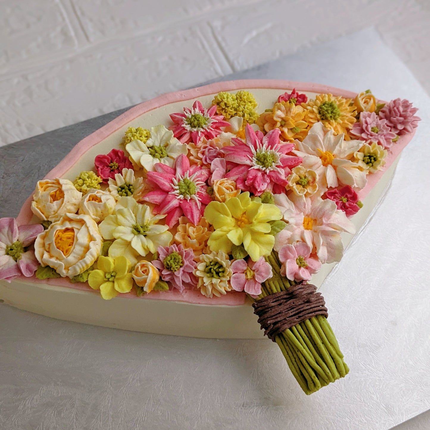 bean paste flowers, floral cake, flower cake, birthday cake, low calories, healthy cake