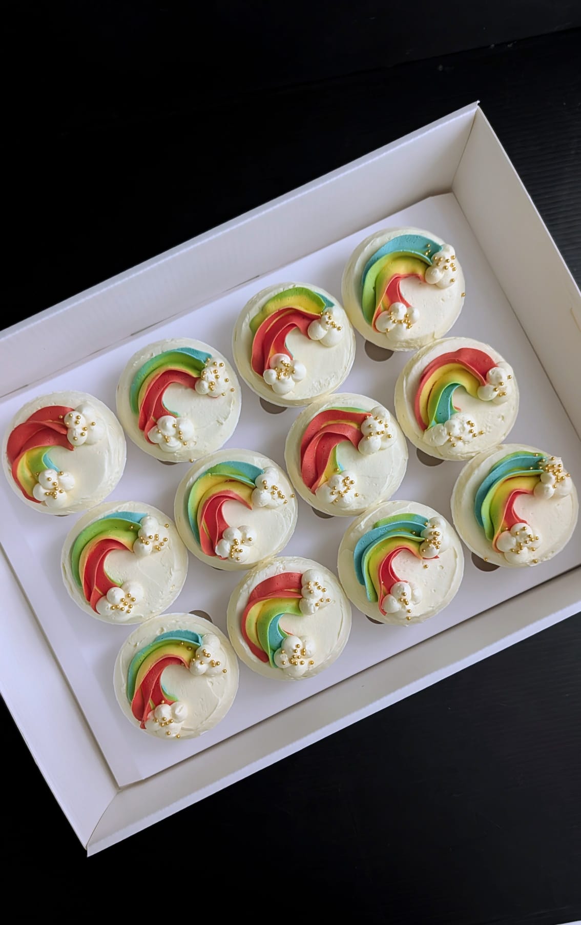 Rainbow cake, birthday cake, low calories, healthy cake, The Good Cupcakes Singapore
