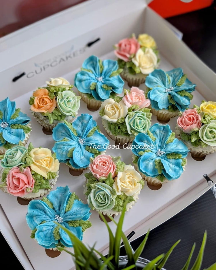 cupcakes floral low calorie dessert cakes singapore