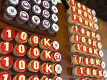 Custom corporate cake with client company logo, The Good Cupcakes Singapore
