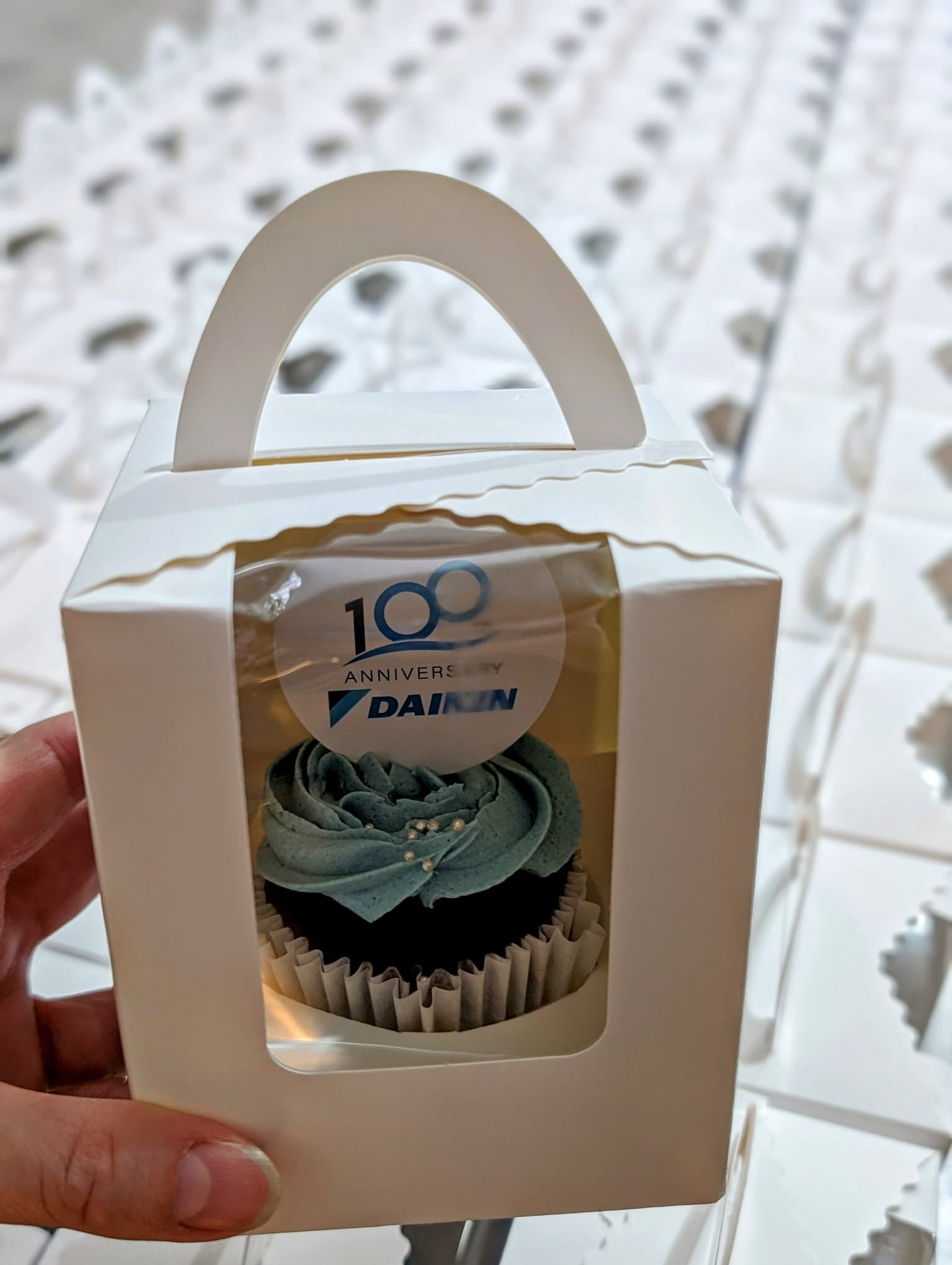 Corporate logo cupcakes with custom company branding, Singapore