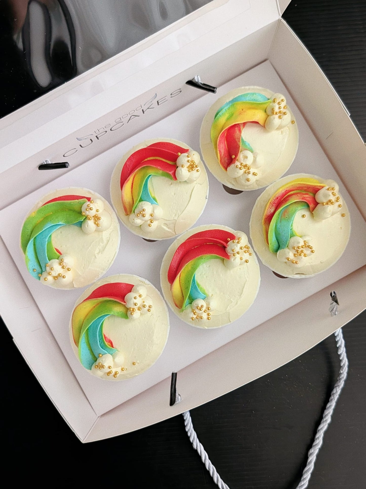 Rainbow cake, birthday cake, low calories, healthy cake, The Good Cupcakes Singapore