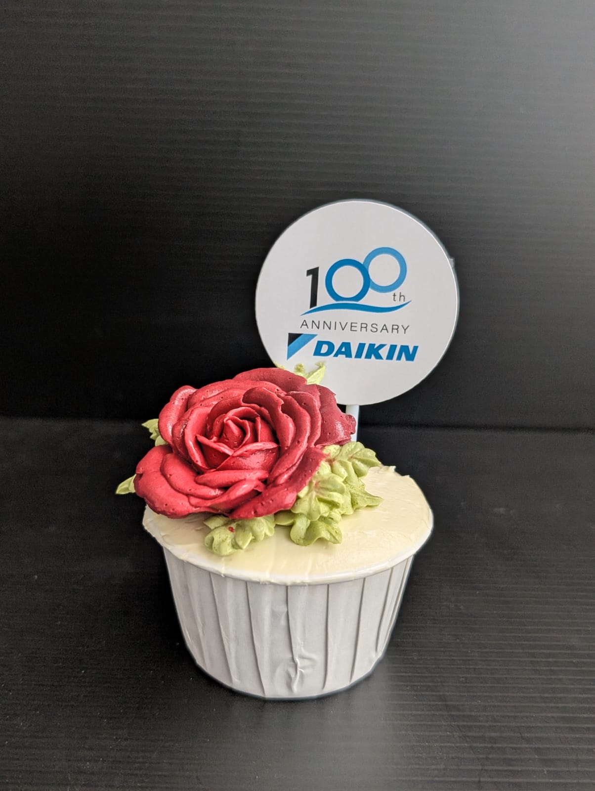 Corporate branded cupcakes with edible logo design, Singapore