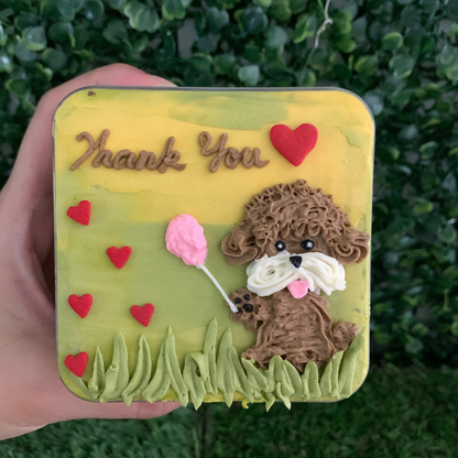 Floral bento boxed cakes with hand-piped buttercream flowers on pastel painted backgrounds, healthy low-sugar mini cakes Singapore
