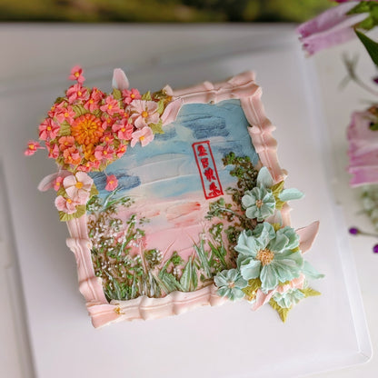 birthday cake, flower cake, mom cake, healthy cake, floral cake, low calories cake