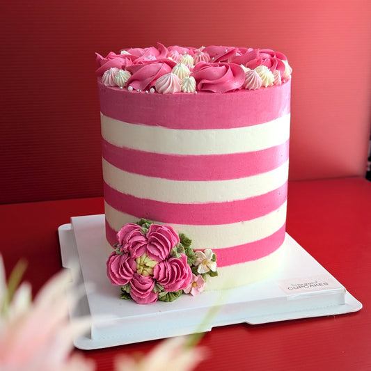 pink cake, birthday cake, Rosette Cake, girl birthday cake, healthy cake