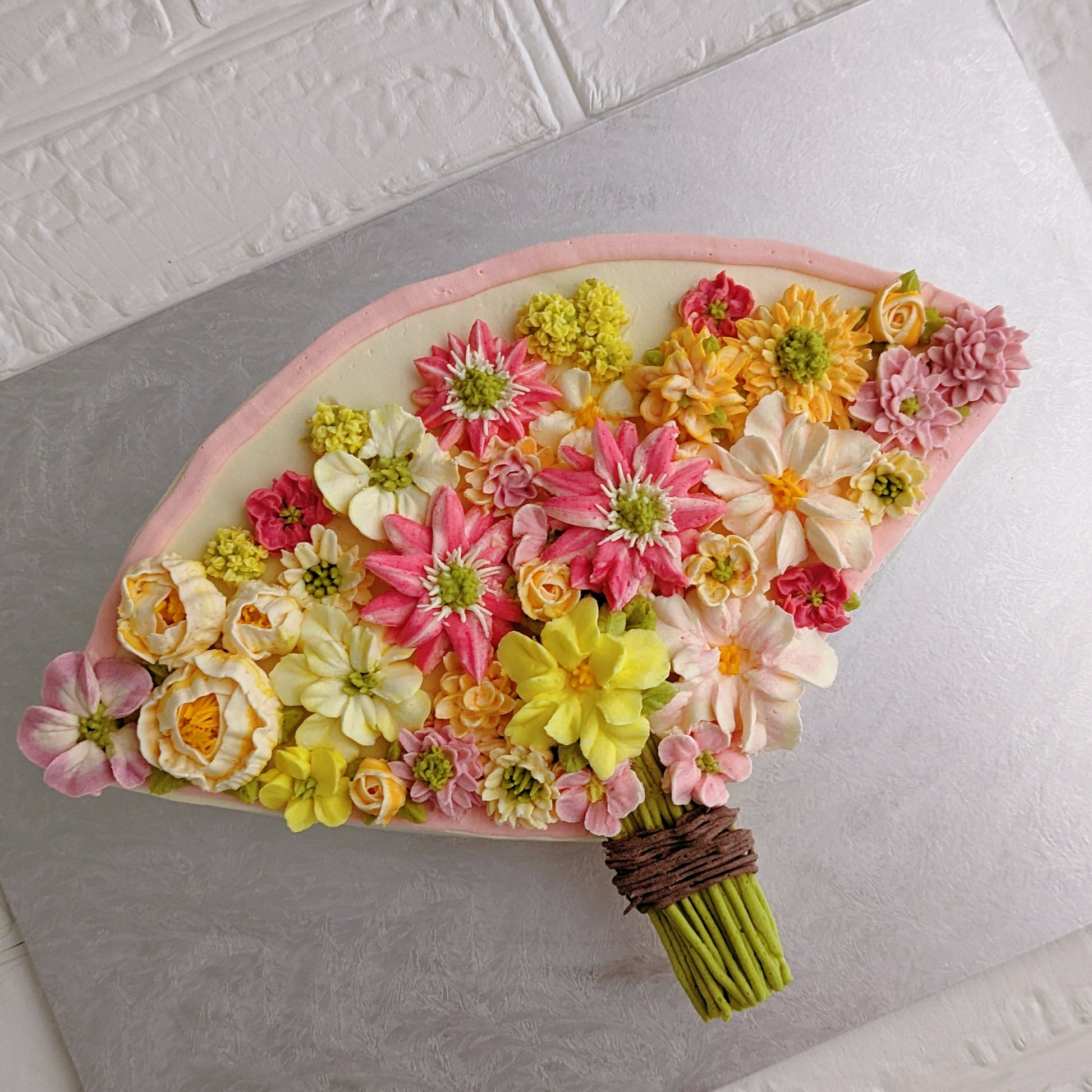 bean paste flowers, floral cake, flower cake, birthday cake, low calories, healthy cake