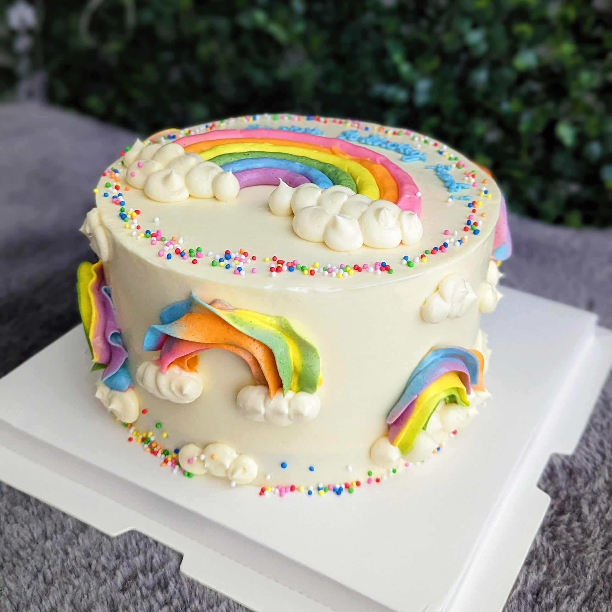 birthday cake, rainbow cake, girl birthday cake, low calories cake, healthy cake, low sugar cake