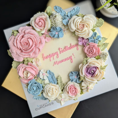 bean paste flowers, floral cake, flower cake, birthday cake, low calories, healthy cake