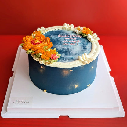floral cake, flower cake, peony cake, birthday cake, healthy cake, low calories