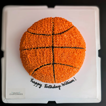 low calorie cake, healthy cake, basketball cake, birthday cake, boy cake, sports cake