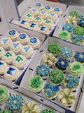 Corporate cake project with custom company branding, The Good Cupcakes Singapore