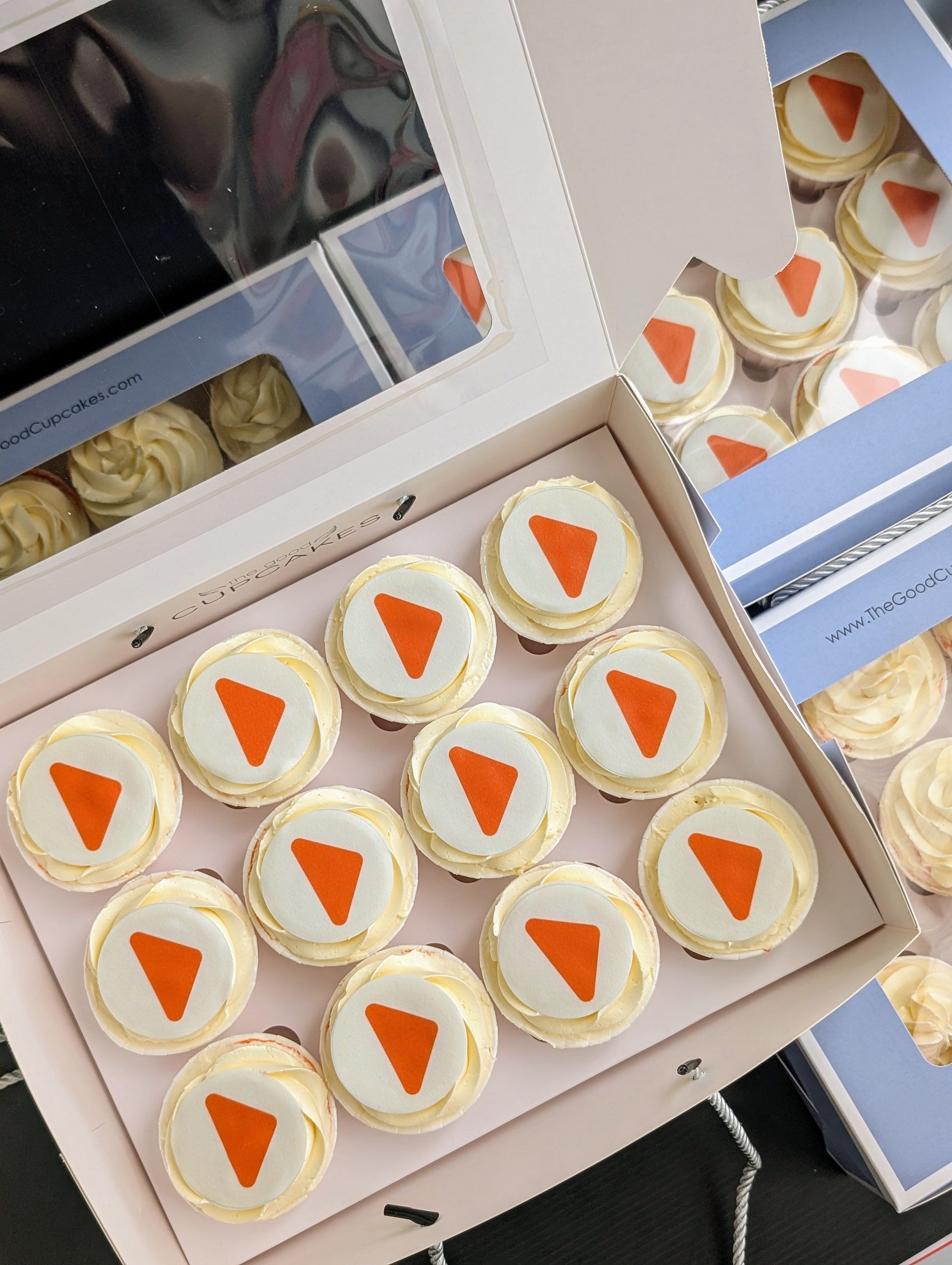 Corporate logo cupcakes for office celebration, Singapore