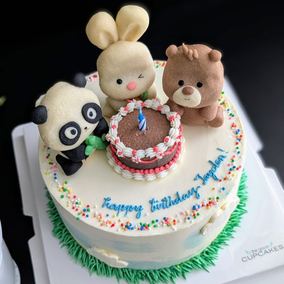 Party animal cake, cute cake, birthday cake, low calories, healthy cake, The Good Cupcakes Singapore
