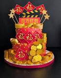 Custom corporate cake with company branding, past client project by The Good Cupcakes Singapore