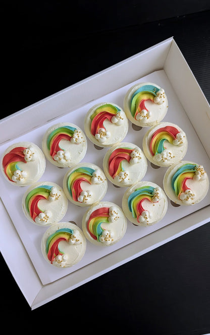 Rainbow cake, birthday cake, low calories, healthy cake, The Good Cupcakes Singapore